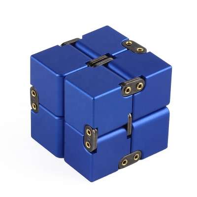 Premium Metal Infinity Cube Fidget Toy Aluminium Deformation Magical Infinite Cube Fidget Toys Stress Reliever for EDC Anxiety